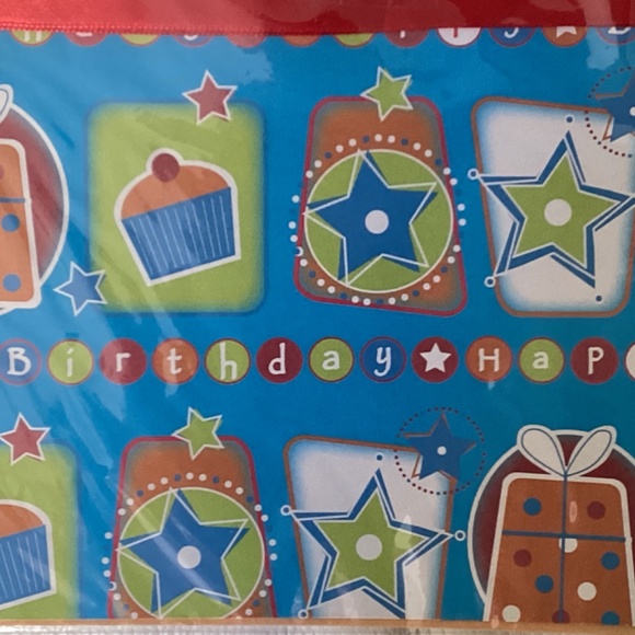 Birthday GiftWrap + Card Tissue Ribbon +Tag COMPLETE MATCHING SET Girl Boy Adult - Picture 7 of 8